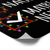 Nice Naughty Maybe Next Year Christmas List Santa Poster (Hoek)