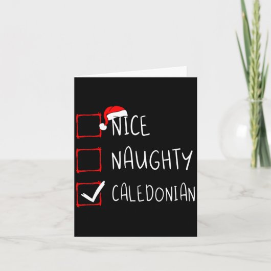 Nice Naughty New Caledonian Christmas Or New Caled Kaart (Voorkant)