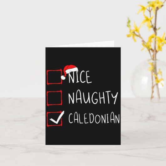 Nice Naughty New Caledonian Christmas Or New Caled Kaart (Gele Bloem)