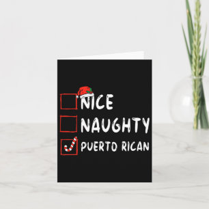 Nice Naughty Puerto Ricaanse kerstman Puerto Rico Kaart