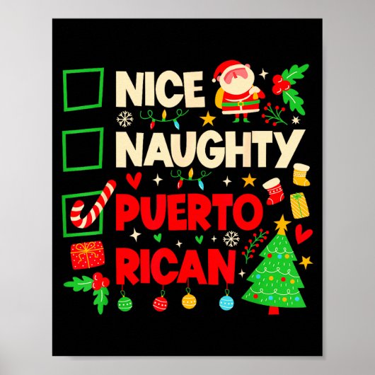 Nice Naughty Puerto Rican Puerto Rico Women Christ Poster (Voorkant)