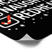 Nice Naughty Redhead Funny Christmas Quote  Poster (Hoek)