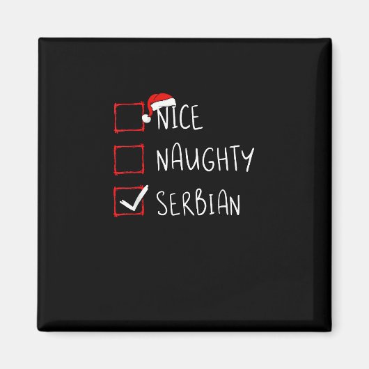 Nice Naughty Serbian Christmas Heritage   Magneet (Voorkant)