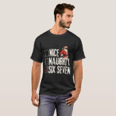 Nice Naughty Six Seven Brainrot Meme 67 Santa Funn T-shirt (Voorkant volledig)
