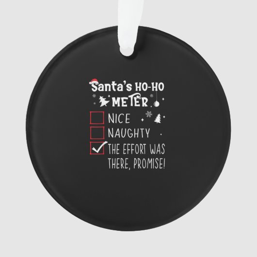 Nice Naughty The Was There Promise Christmas Ornament (voorkant)