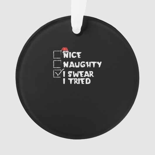 Nice Naughty Tried My Best Holiday Humor (devant)