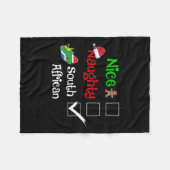 Nice Naughty Zuid-Afrika Kerstmis Fleece Deken (Voorkant (Horizontaal))