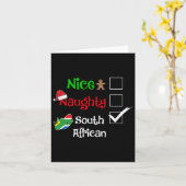 Nice Naughty Zuid-Afrika Kerstmis Kaart (Gele Bloem)