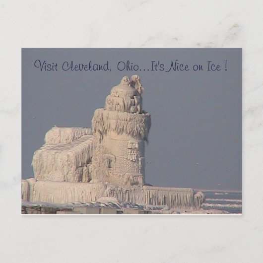 Nice on Ice (Frozen Lighthouse) Briefkaart (Voorkant)
