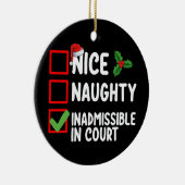 Nice ontoelaatbaar in kerstlijst van het Hof Keramisch Ornament (Rechts)