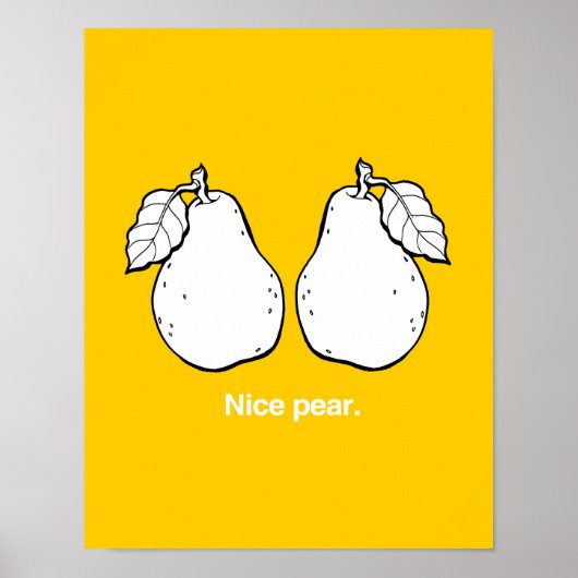 NICE PEAR - WHITE -.png Poster (Voorkant)