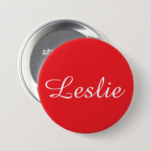 Nice & Pretty: Red Ronde Button 7,6 Cm (Voorkant /achterkant)