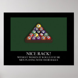 NICE RACK Billiards Pool Poster