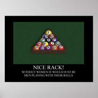 NICE RACK Billiards Pool Poster