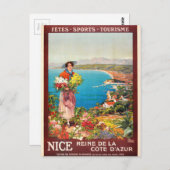  Nice Reine Cote D'Azur Briefkaart (Voorkant / Achterkant)