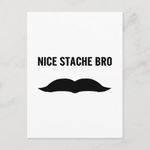 Nice Stache Bro Briefkaart