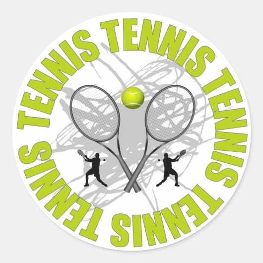 Nice Tennis Emblem Ronde Sticker (Voorkant)