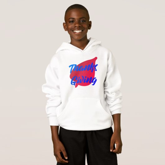 Nice Texte Thanksgiving Typographie sur Sweat - sh (Devant entier)