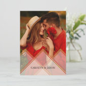 Nice Transparency Effect Romantic Couple Photo Kaart (Staand voorkant)