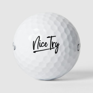 Nice Try Golf Balls - Aangepast Snarky Golf Cadeau Golfballen