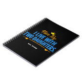 Nice Try I Live With Two Daughters Funny Dad Quote Notitieboek (Linkerzijde)