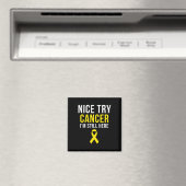 Nice Try Survivor Sarcoma Cancer Awareness Yellow Magneet (Insitu (Vaatwasser))