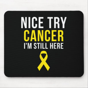 Nice Try Survivor Sarcoma Cancer Awareness Yellow Muismat
