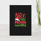 Nice Until Proven Naughty Christmas Kaart (Voorkant)