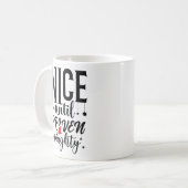 Nice Until Proven Naughty Santa Koffiemok (Voorkant links)