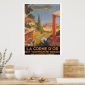 Nice Villefranche Monaco Poster vintage (Cuisine)