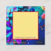 Nice voelt aangenaam~ inspiratie-achtige kaarten vierkante visitekaartje (Achterkant)