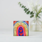 Nice voelt aangenaam~ inspiratie-achtige kaarten vierkante visitekaartje (Staand voorkant)