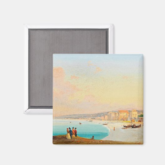 Nice, Vue sur la plage du Quai du Midi, Magnet (Recto/Verso)