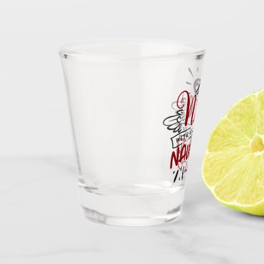 Nice With Hint of Naughty | Fun Christmas Holiday Shot Glas (Links)
