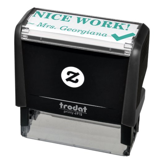 "NICE WORK!" Leraar Rubber Stamp Zelfinktende Stempel (Product)