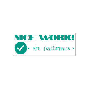 "NICE WORK!" + Rubber Stempel Tutor