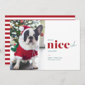 Niceish Funny Chien Cartes de Noël (Devant / Derrière)