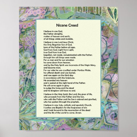 Nicene Creed Christelijk Print (Voorkant)