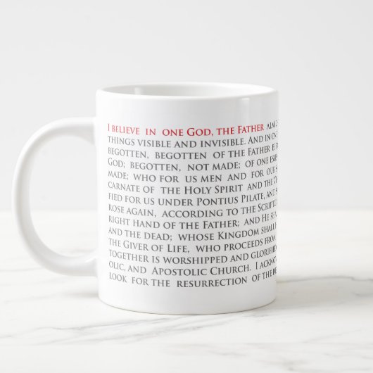 Nicene Creed Jumbo Mug 20oz (Gauche)