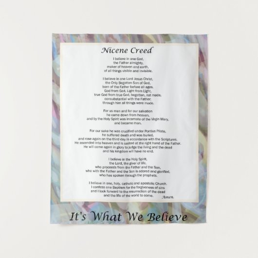Nicene Creed Tapestry Christelijk Prayer Decor Wandkleed (Voorkant)