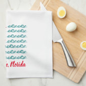 Niceville, Florida Ocean Wave Flag Kitchen Towel Theedoek (Quarter Fold)