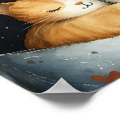 Niché dans Love Kitty Cat Cuddles Poster Wall Art (Coin)