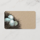 "Niché de cartes de visite d'oeufs de Robbin" (Dos)