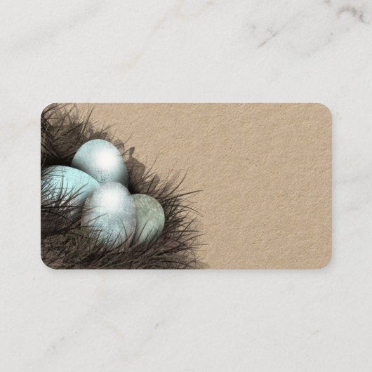 "Niché de cartes de visite d'oeufs de Robbin" (Dos)