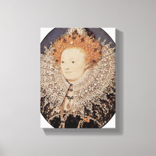 Nicholas Hilliard - Koningin Elizabeth I van Engel Canvas Afdruk