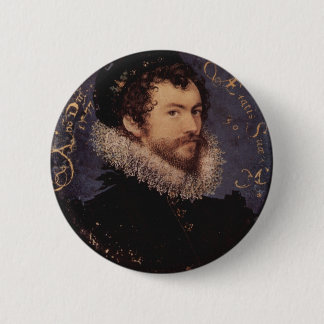 Nicholas Hilliard, Self-Portrait, 1577 Ronde Button 5,7 Cm