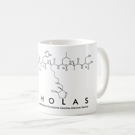 Nicholas peptide nom mug (Devant droit)