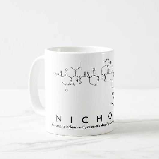 Nicholas peptide nom mug (Devant gauche)