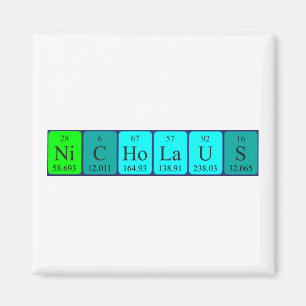 Nicholaus periodiek tafelnaamnet magneet