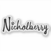 Nicholberry Sticker - Glanzend Transparant (Voorkant)